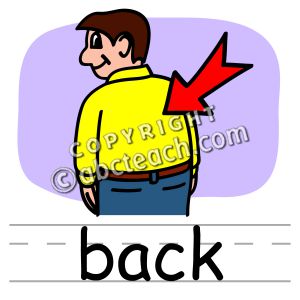 Clip Art: Basic Words: Back Color (poster)