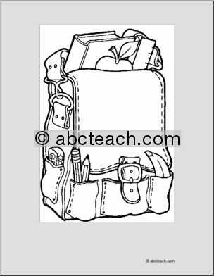Coloring Page: Back Pack