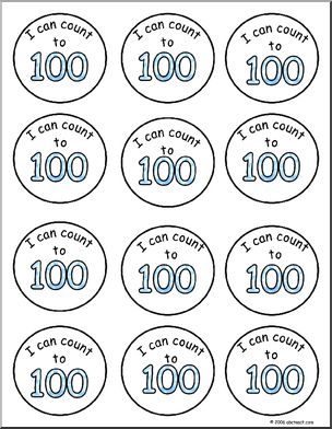Small Badges:  “I can count to 100”