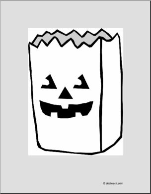 Coloring Page: Halloween – “Trick or Treat” Bag