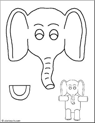 Paper Bag Puppet: Animals –  Elephant