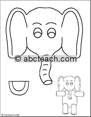 Paper Bag Puppet: Animals –  Elephant