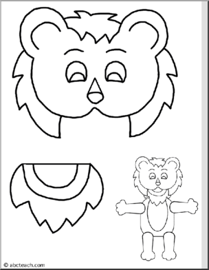 Paper Bag Puppet: Animals –  Lion