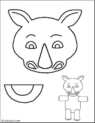 Paper Bag Puppet: Animals –  Rhino