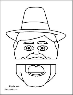 Paper Bag Puppet: Thanksgiving- Pilgrim Man