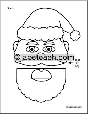 Paper Bag Puppet: Christmas – Santa