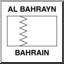 Clip Art: Flags: Bahrain (coloring page)