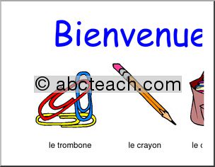 French Banner–Bienvenue au cours de franÃais