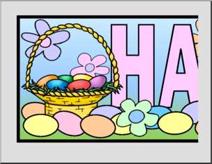 “Happy Easter” Banner