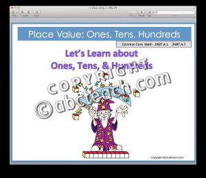 PowerPoint: Place Value: Base Ten; Ones, Tens, and Hundreds (elem)