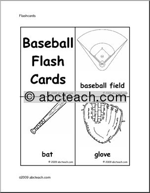 Flashcards: Sports – Baseball (b/w)