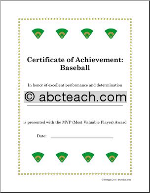 Sports Certificates: Baseball
