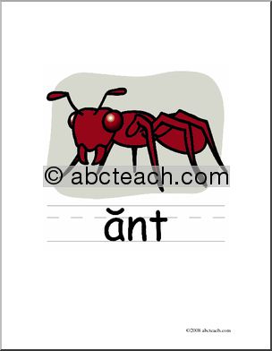 Clip Art: Basic Words: Ant Color (poster)
