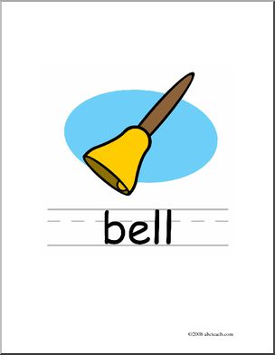 Clip Art: Basic Words: Bell Color (poster)