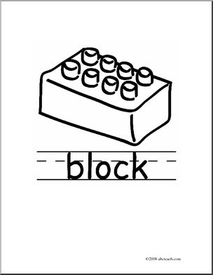 Clip Art: Basic Words: Block B/W (poster)