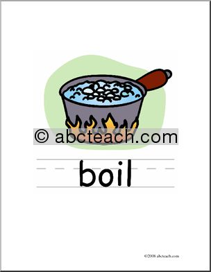 Clip Art: Basic Words: Boil Color (poster)