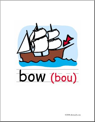 Clip Art: Basic Words: Bow2 Color (poster)