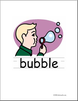 Clip Art: Basic Words: Bubble Color (poster)