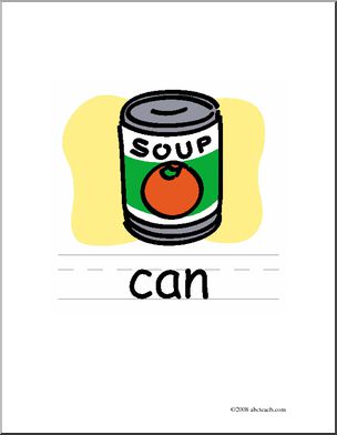 Clip Art: Basic Words: Can Color (poster)