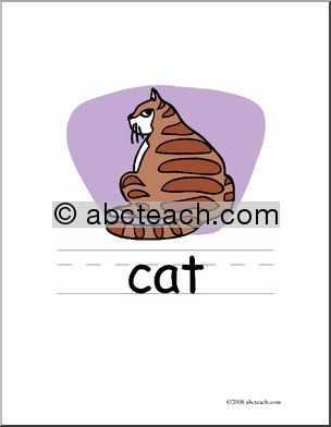 Clip Art: Basic Words: Cat Color (poster)