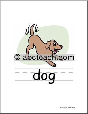 Clip Art: Basic Words: Dog Color (poster)