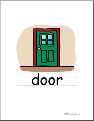 Clip Art: Basic Words: Door Color (poster)