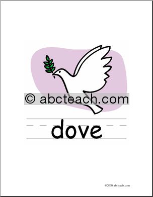 Clip Art: Basic Words: Dove Color (poster)