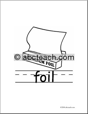 Clip Art: Basic Words: Foil B/W (poster)
