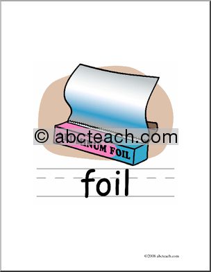 Clip Art: Basic Words: Foil Color (poster)
