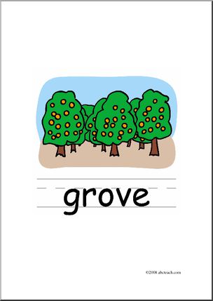 Clip Art: Basic Words: Grove Color (poster)
