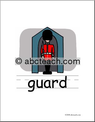 Clip Art: Basic Words: Guard Color (poster)