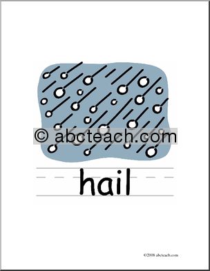 Clip Art: Basic Words: Hail Color (poster)