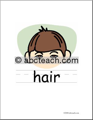 Clip Art: Basic Words: Hair Color (poster)