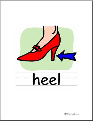 Clip Art: Basic Words: Heel Color (poster)
