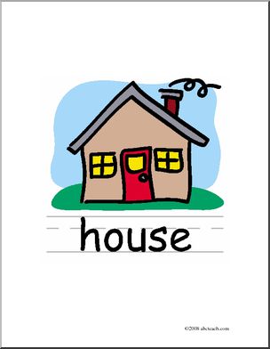 Clip Art: Basic Words: House Color (poster)