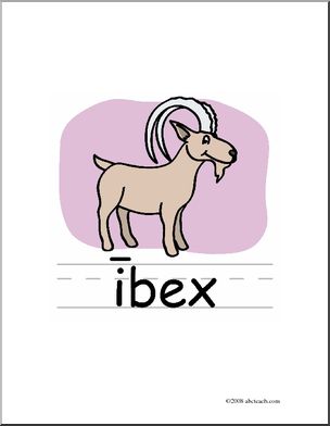 Clip Art: Basic Words: Ibex Color (poster)