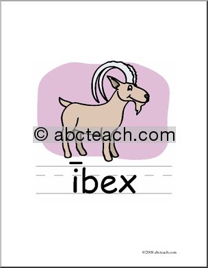 Clip Art: Basic Words: Ibex Color (poster)