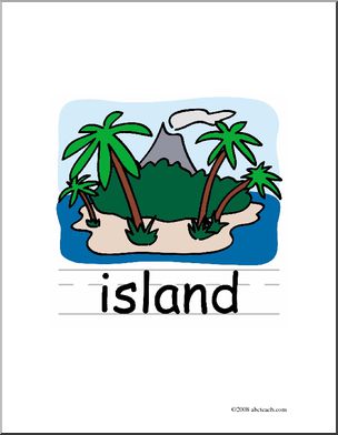 Clip Art: Basic Words: Island Color (poster)