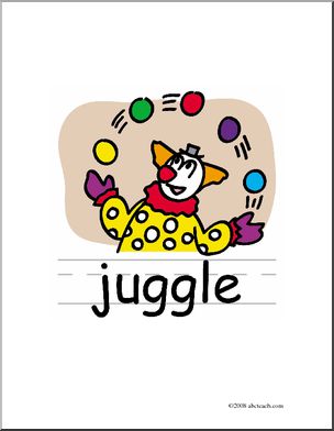 Clip Art: Basic Words: Juggle Color (poster)