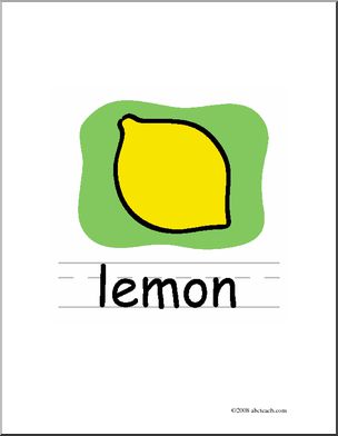 Clip Art: Basic Words: Lemon Color (poster)