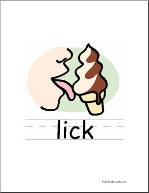 Clip Art: Basic Words: Lick Color (poster)