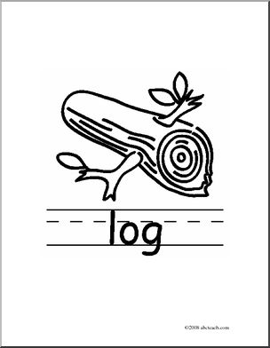 Clip Art: Basic Words: Log B/W (poster)