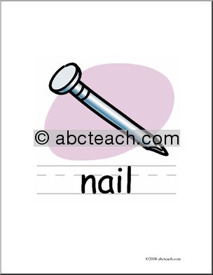 Clip Art: Basic Words: Nail Color (poster)