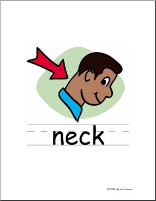 Clip Art: Basic Words: Neck Color (poster)