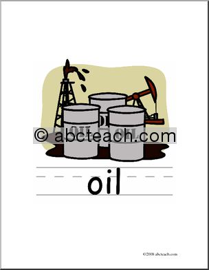 Clip Art: Basic Words: Oil Color (poster)