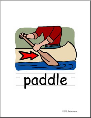 Clip Art: Basic Words: Paddle Color (poster)