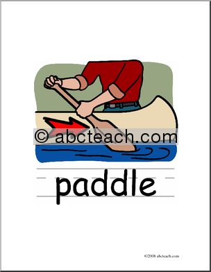 Clip Art: Basic Words: Paddle Color (poster)