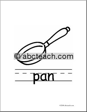 Clip Art: Basic Words: Pan B/W (poster)