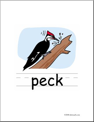 Clip Art: Basic Words: Peck Color (poster)