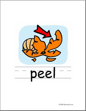 Clip Art: Basic Words: Peel Color (poster)